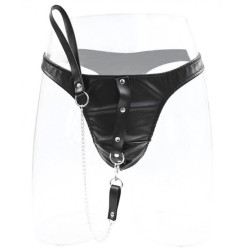 Generique String en simili avec laisse
